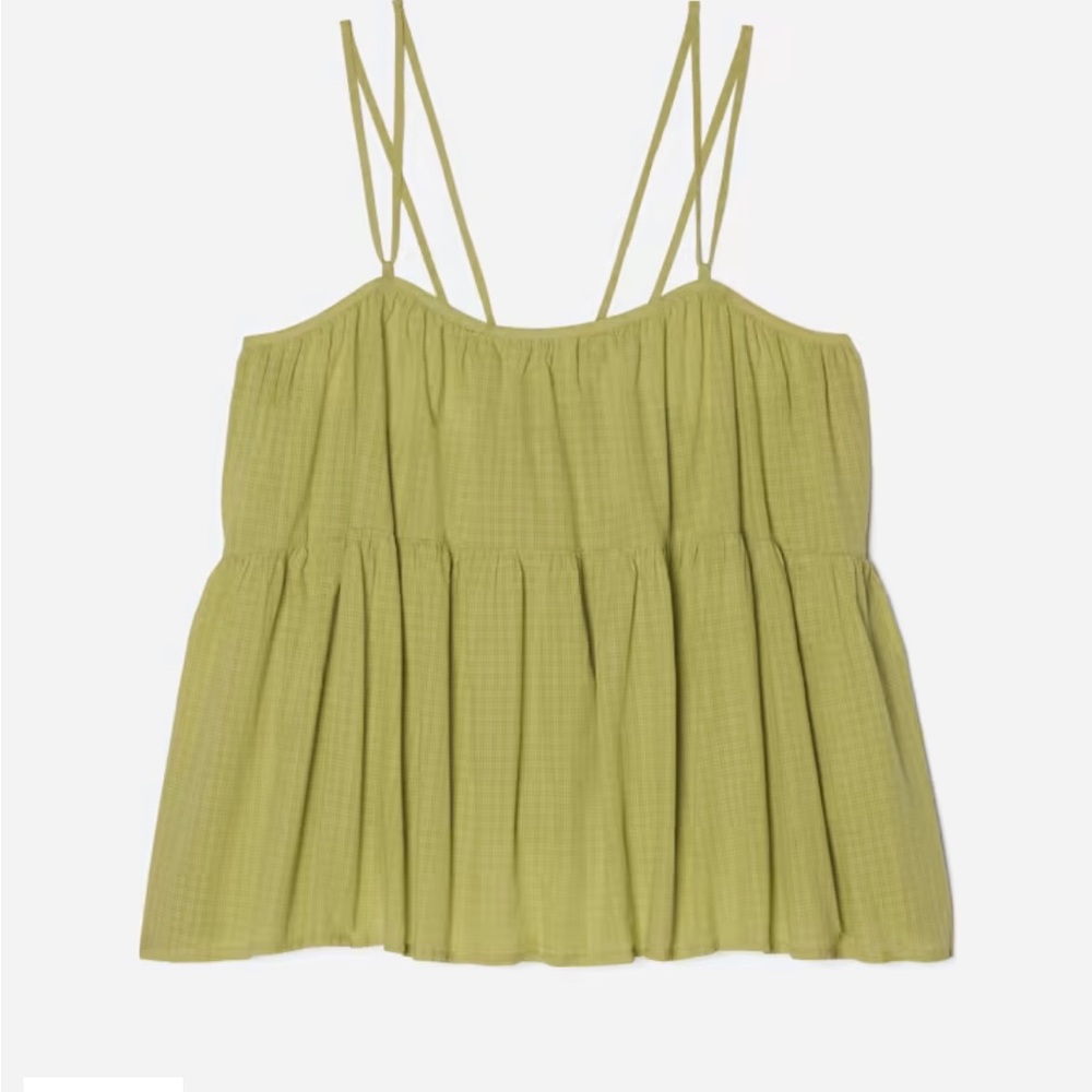 Everlane Billow Cami Top - Green/Chartreuse EUC✨
